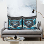 Cronulla Sutherland Sharks Pillow Cover The Scream of Lightning Eyes - Indigenous Dot Ripping Effect