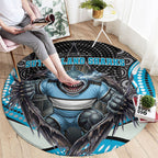 Cronulla Sutherland Sharks Round Carpet The Scream of Lightning Eyes - Indigenous Dot Ripping Effect