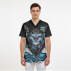 Cronulla Sutherland Sharks Scrub Top The Scream of Lightning Eyes - Indigenous Dot Ripping Effect