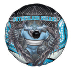Cronulla Sutherland Sharks Spare Tire Cover The Scream of Lightning Eyes - Indigenous Dot Ripping Effect