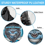 Cronulla Sutherland Sharks Spare Tire Cover The Scream of Lightning Eyes - Indigenous Dot Ripping Effect