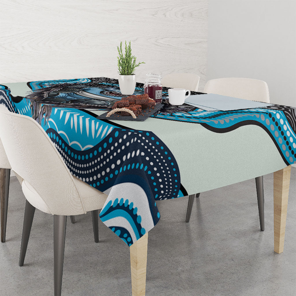 Cronulla Sutherland Sharks Tablecloth The Scream of Lightning Eyes - Indigenous Dot Ripping Effect