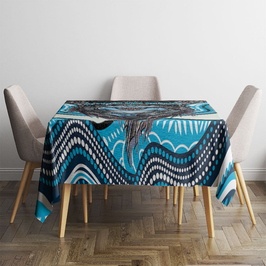 Cronulla Sutherland Sharks Tablecloth The Scream of Lightning Eyes - Indigenous Dot Ripping Effect