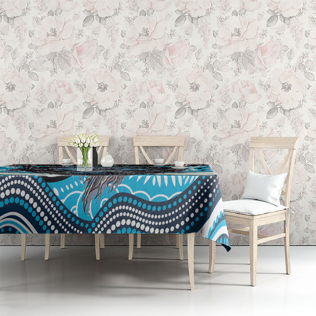 Cronulla Sutherland Sharks Tablecloth The Scream of Lightning Eyes - Indigenous Dot Ripping Effect