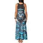 Cronulla Sutherland Sharks Tank Maxi Dress The Scream of Lightning Eyes - Indigenous Dot Ripping Effect