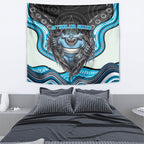 Cronulla Sutherland Sharks Tapestry The Scream of Lightning Eyes - Indigenous Dot Ripping Effect