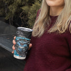 Cronulla Sutherland Sharks Tumbler Cup The Scream of Lightning Eyes - Indigenous Dot Ripping Effect