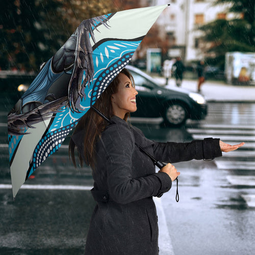 Cronulla Sutherland Sharks Umbrella The Scream of Lightning Eyes - Indigenous Dot Ripping Effect