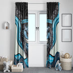 Cronulla Sutherland Sharks Window Curtain The Scream of Lightning Eyes - Indigenous Dot Ripping Effect