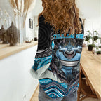 Cronulla Sutherland Sharks Women Casual Shirt The Scream of Lightning Eyes - Indigenous Dot Ripping Effect