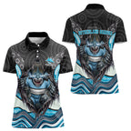 Cronulla Sutherland Sharks Women Polo Shirt The Scream of Lightning Eyes - Indigenous Dot Ripping Effect