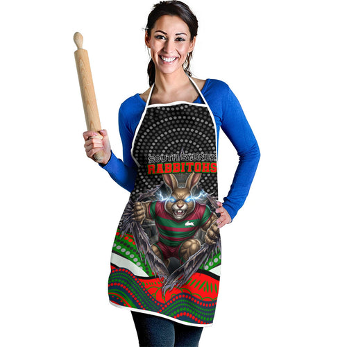 South Sydney Rabbitohs Apron The Scream of Lightning Eyes - Indigenous Dot Ripping Effect