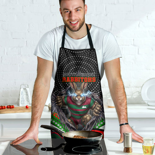 South Sydney Rabbitohs Apron The Scream of Lightning Eyes - Indigenous Dot Ripping Effect
