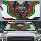South Sydney Rabbitohs Auto Sun Shade The Scream of Lightning Eyes - Indigenous Dot Ripping Effect