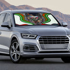 South Sydney Rabbitohs Auto Sun Shade The Scream of Lightning Eyes - Indigenous Dot Ripping Effect