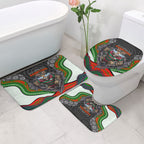 South Sydney Rabbitohs Bathroom Set The Scream of Lightning Eyes - Indigenous Dot Ripping Effect