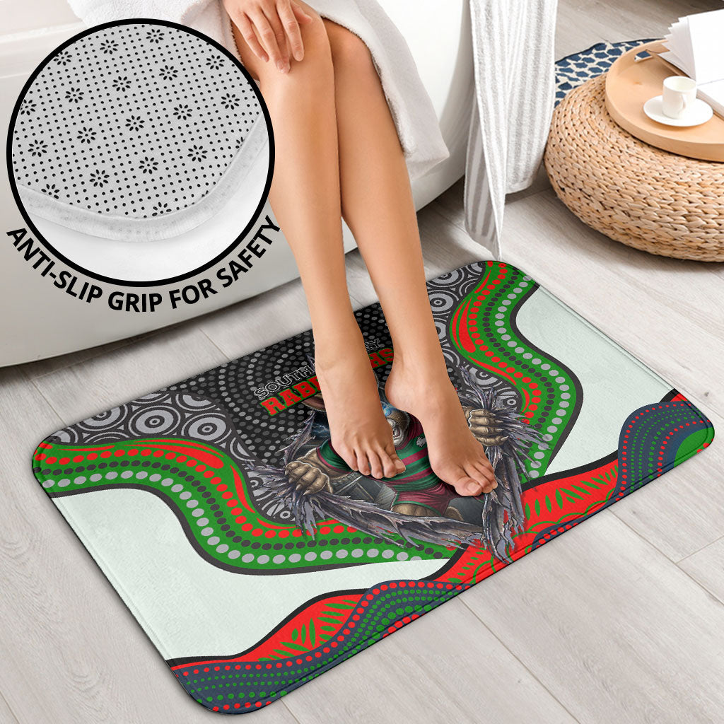 South Sydney Rabbitohs Bathroom Set The Scream of Lightning Eyes - Indigenous Dot Ripping Effect