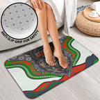 South Sydney Rabbitohs Bathroom Set The Scream of Lightning Eyes - Indigenous Dot Ripping Effect