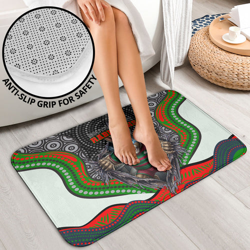 South Sydney Rabbitohs Bathroom Set The Scream of Lightning Eyes - Indigenous Dot Ripping Effect
