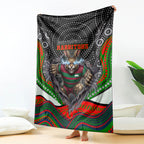 South Sydney Rabbitohs Blanket The Scream of Lightning Eyes - Indigenous Dot Ripping Effect
