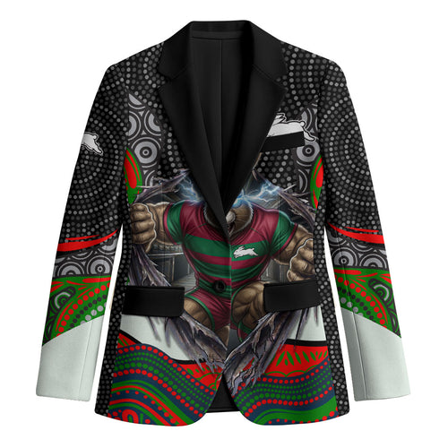 South Sydney Rabbitohs Blazer The Scream of Lightning Eyes - Indigenous Dot Ripping Effect