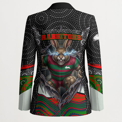 South Sydney Rabbitohs Blazer The Scream of Lightning Eyes - Indigenous Dot Ripping Effect