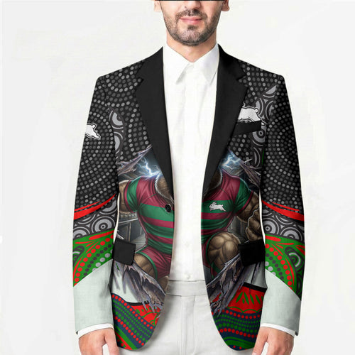 South Sydney Rabbitohs Blazer The Scream of Lightning Eyes - Indigenous Dot Ripping Effect