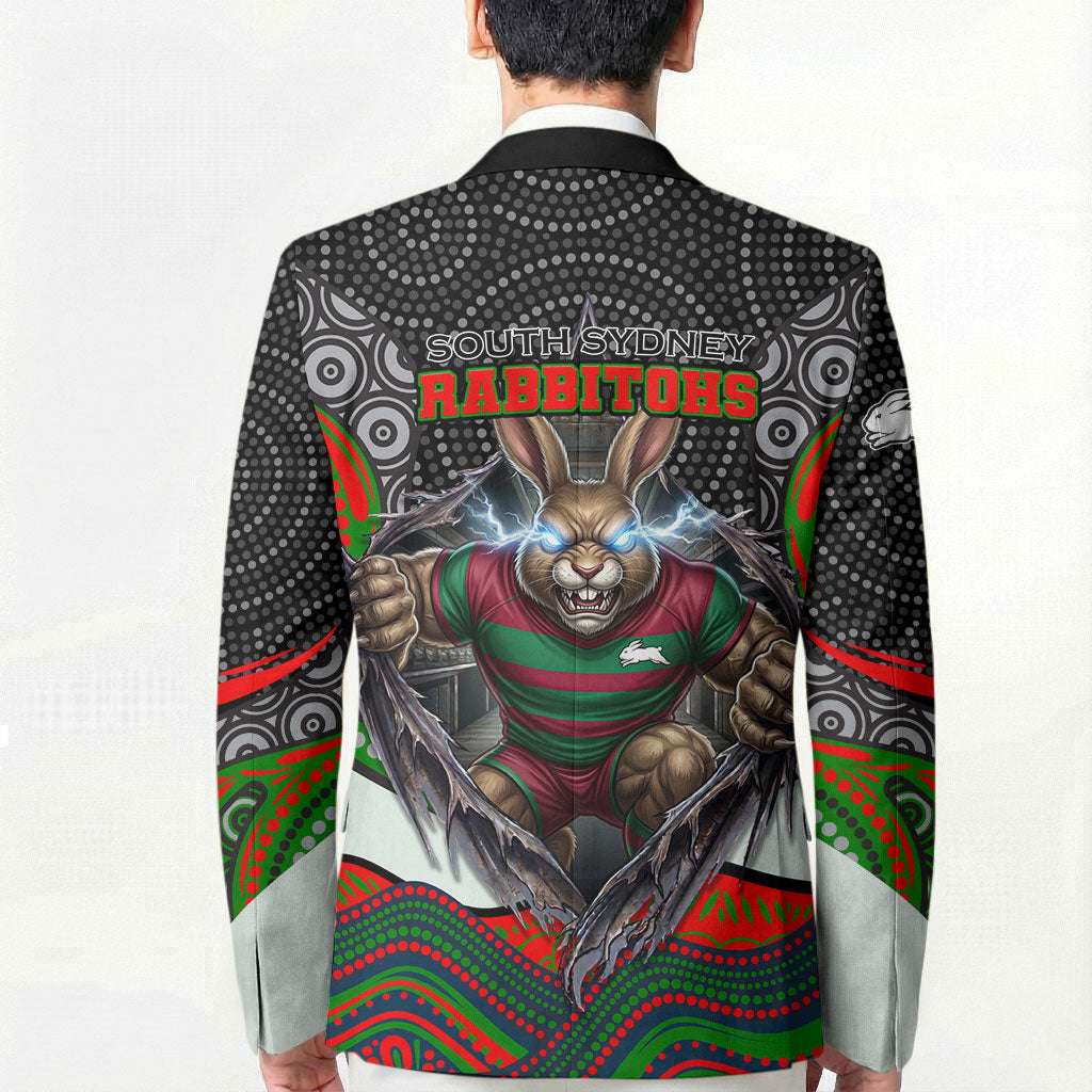 South Sydney Rabbitohs Blazer The Scream of Lightning Eyes - Indigenous Dot Ripping Effect