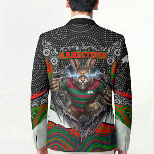 South Sydney Rabbitohs Blazer The Scream of Lightning Eyes - Indigenous Dot Ripping Effect