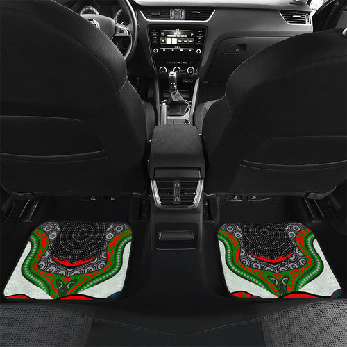 South Sydney Rabbitohs Car Mats The Scream of Lightning Eyes - Indigenous Dot Ripping Effect