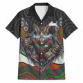 South Sydney Rabbitohs Hawaiian Shirt The Scream of Lightning Eyes - Indigenous Dot Ripping Effect