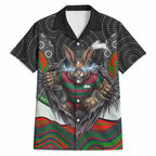 South Sydney Rabbitohs Hawaiian Shirt The Scream of Lightning Eyes - Indigenous Dot Ripping Effect