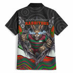 South Sydney Rabbitohs Hawaiian Shirt The Scream of Lightning Eyes - Indigenous Dot Ripping Effect