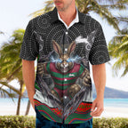 South Sydney Rabbitohs Hawaiian Shirt The Scream of Lightning Eyes - Indigenous Dot Ripping Effect
