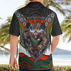 South Sydney Rabbitohs Hawaiian Shirt The Scream of Lightning Eyes - Indigenous Dot Ripping Effect