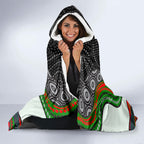 South Sydney Rabbitohs Hooded Blanket The Scream of Lightning Eyes - Indigenous Dot Ripping Effect