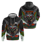 South Sydney Rabbitohs Hoodie The Scream of Lightning Eyes - Indigenous Dot Ripping Effect