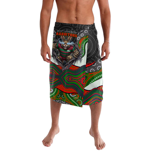 South Sydney Rabbitohs Lavalava The Scream of Lightning Eyes - Indigenous Dot Ripping Effect