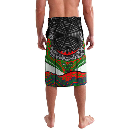 South Sydney Rabbitohs Lavalava The Scream of Lightning Eyes - Indigenous Dot Ripping Effect