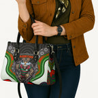 South Sydney Rabbitohs Leather Bag The Scream of Lightning Eyes - Indigenous Dot Ripping Effect