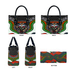 South Sydney Rabbitohs Leather Bag The Scream of Lightning Eyes - Indigenous Dot Ripping Effect
