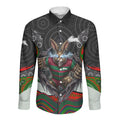 South Sydney Rabbitohs Long Sleeve Button Shirt The Scream of Lightning Eyes - Indigenous Dot Ripping Effect