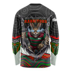 South Sydney Rabbitohs Long Sleeve Shirt The Scream of Lightning Eyes - Indigenous Dot Ripping Effect