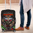 South Sydney Rabbitohs Luggage Cover The Scream of Lightning Eyes - Indigenous Dot Ripping Effect
