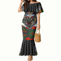 South Sydney Rabbitohs Mermaid Dress The Scream of Lightning Eyes - Indigenous Dot Ripping Effect