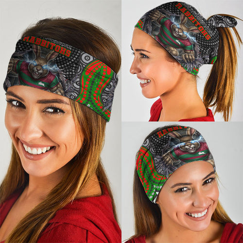 South Sydney Rabbitohs Neck Gaiter The Scream of Lightning Eyes - Indigenous Dot Ripping Effect