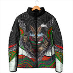 South Sydney Rabbitohs Padded Jacket The Scream of Lightning Eyes - Indigenous Dot Ripping Effect