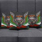 South Sydney Rabbitohs Pillow Cover The Scream of Lightning Eyes - Indigenous Dot Ripping Effect
