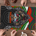 South Sydney Rabbitohs Puzzle The Scream of Lightning Eyes - Indigenous Dot Ripping Effect