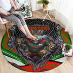 South Sydney Rabbitohs Round Carpet The Scream of Lightning Eyes - Indigenous Dot Ripping Effect